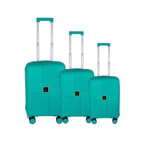 Emmi Vintage Trolley Bag Set for Travel | Polypropylene Hardshell Luggage Suitcase | Durable Set of 3 Trolley Bags for Traveling | 3-Year Warranty