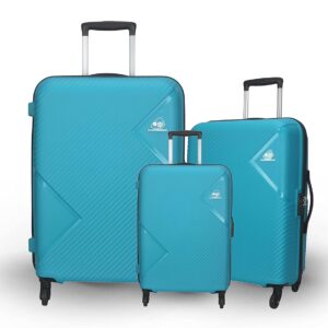 American Tourister Kamiliant 3-Piece Set 55 Cm, 68 Cm & 79 Cm Polypropylene Hard Sided 8 Spinner Wheels Luggage/Trolley Bag/Suitcase (Blue)