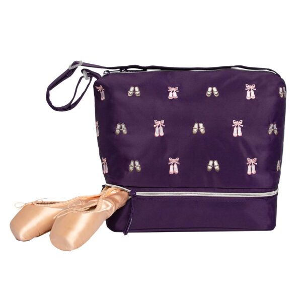 Horizon Dance 5606 Daisy Embroidered Ballet and Tap Dance Small Gear Tote Bag with Shoe Compartment