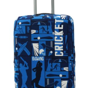 BIGWING Protective Cover in Polyester Fabric with Cricket Print for | 24′ Inch Medium Size | Hard Luggage Trolley Bag Cover (Fits Only On Fiber -Plastic Trolley Bag)