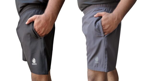 3RB Sports Men’s Two Shorts Zip Pockets -Black,Grey Colors Size from 38″ to 44″ Waist Pack of 2 pcs