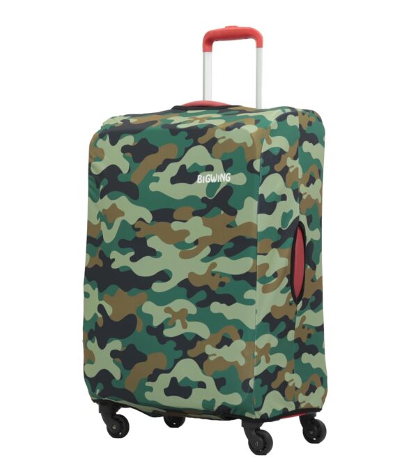 BIGWING Camouflage Print Polyester Fabric (20′ Inch) Small Size Protective Soft Luggage Trolley Bag Cover (Only for Fabric/Soft Trolley Bag)