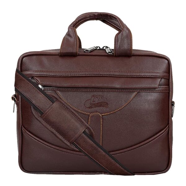 Leather World Pu Leather Mini 14 inch Laptop Office Bag | Office Bag | Messenger Bag | Travel Bag