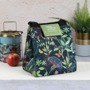 India Cicus by Krsnaa Mehta Equatorial Eden Lunch Bag for Office Women & Men | Printed Hot/Cold Tiffin Box & Bottle Travel Carry Bag | for School Picnic & School | Ideal for Gifting