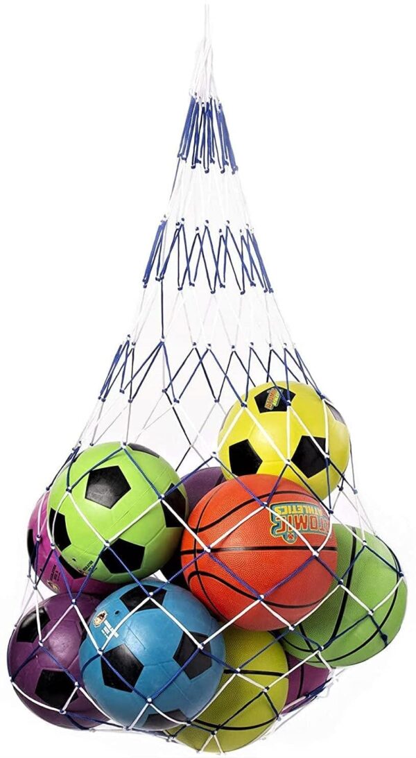 FORICX Football Carry net (12 to 16 Ball) Color May Vary | Nylon net Strong Durable Nylon Mesh Ball Carry Net Bag for Volleyball Basketball Football Outdoor Sports Equipment