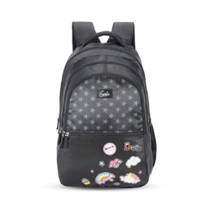 Genie Moonlight Laptop Backpack for Women, 3 compartments, Water Resistant and Lightweight Bags for Office and Travelling Purpose. 36 litres. (19 inch) Black colour