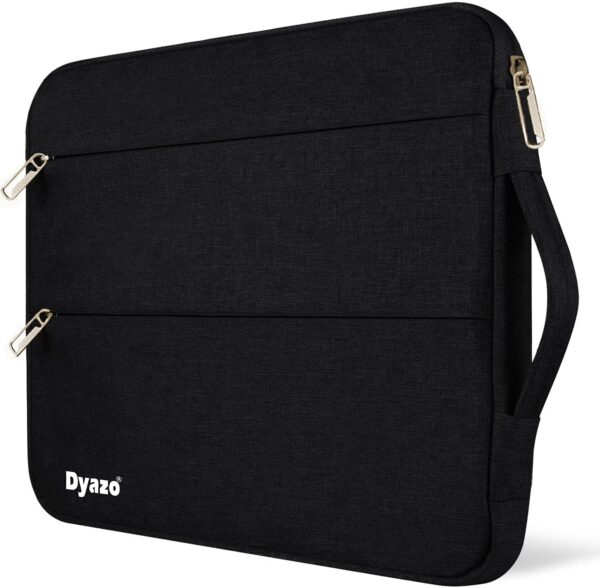 Dyazo Water Resistant 14.1 Inch Laptop Sleeves Case Cover With Handle & 2 Front Accessories Pocket Compatible For Mac book Pro, Lenovo, Hp, Mi, Dell & Other Notebooks Up to 14 Inches (Black)