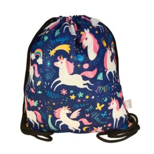 D&M Decor Kids Cartoon Animal Traveling School Bag Drawstring Sack for daily use and birthday return Gift/Backpack For All Age Group/Size -15×13.5