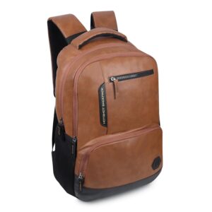 HOT SHOT Large 32 L Laptop Backpack HOTSHOT BAGS VINTAGE FAUX LEATHER|LAPTOP BAG|MEN & WOMEN|OFFICE BACKPACK|COLLEGE BACKPACK