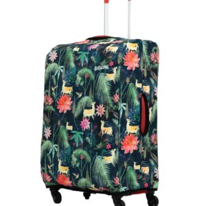 BIGWING Polyester Fabric Deer Print Small Size (20′ Inch) Protective Soft Luggage Trolley Bag Cover (Fits Only On Fabric/Soft Trolley Bag)