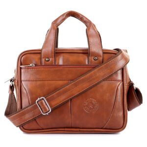 Bagneeds Men’s Brown Synthetic Leather MINI Messenger Bag Satchel for unisex