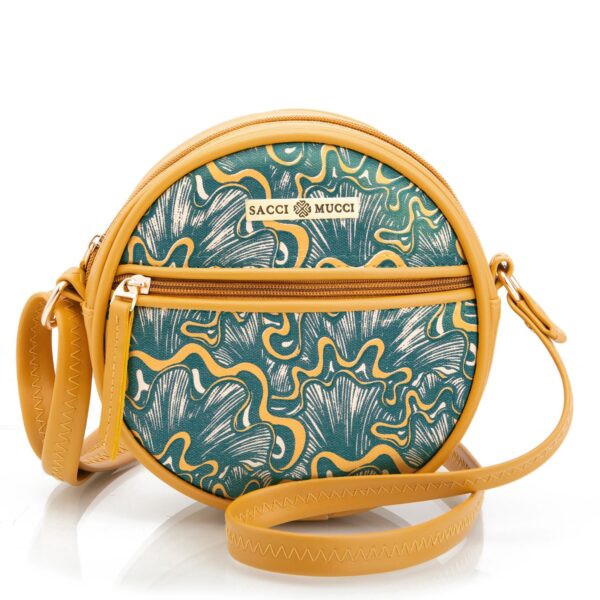 SACCI MUCCI Round Round Sling Bag, Printed Sling Bag For Girls, Crossbody Bag For Women, gifts for women, Shoulder Bag with Strap -Aquatic Mushrooms