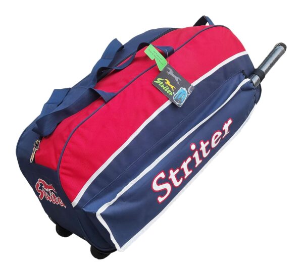 Striter® Cricket Kit Bag with Rolling Wheels – Large 30 Inch Heavy Duty – Red (Bag Only/Colors of Bag May Vary)