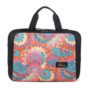 Protecta The Professional Office Laptop Bag Briefcase for Women & Men Fits Laptops with Screen Size Up to 15.6 Inch – Ideal for Office & Work – Black & Indian Geometric Print