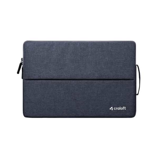 Craloft Polyester Laptop Sleeve Cover Bag 15.6 Inch for MacBook Pro/Surface Pro/Dell/Lenovo/Asus/HP/Acer (Grey_L25)