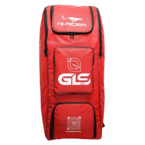 GLS Rider RED Color Duffle with Wheel Cricket KIT Bag with Two BAT Inner Compartment and Shoe Compartment