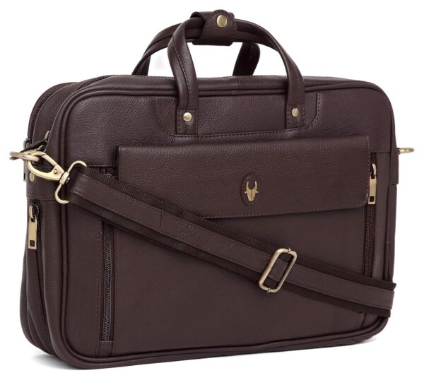 WildHorn Genuine Leather (15.5 inch) Laptop Messenger Bag Dimension : L-15.5 inch W-4 inch H-11.5 inch