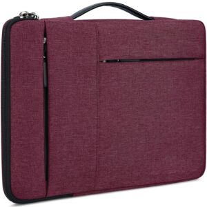 BigPlayer Red Waterproof Laptop Sleeve Case for 15.6-16 Inch Devices – Stylish Handle Bag for Tablets and Laptops for Men & Women