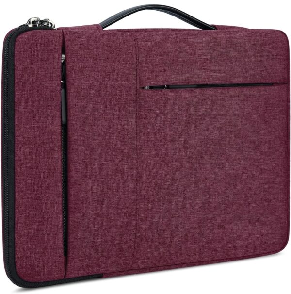 BigPlayer Red Waterproof Laptop Sleeve Case for 15.6-16 Inch Devices – Stylish Handle Bag for Tablets and Laptops for Men & Women