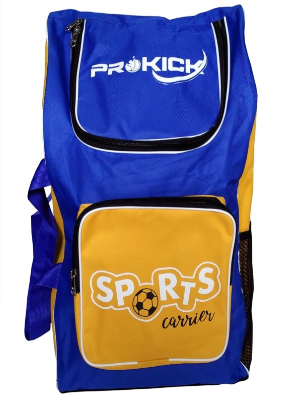 Prokick Sports Carrier Multi Utility Sports Cricket Bag – (Yellow/Blue)