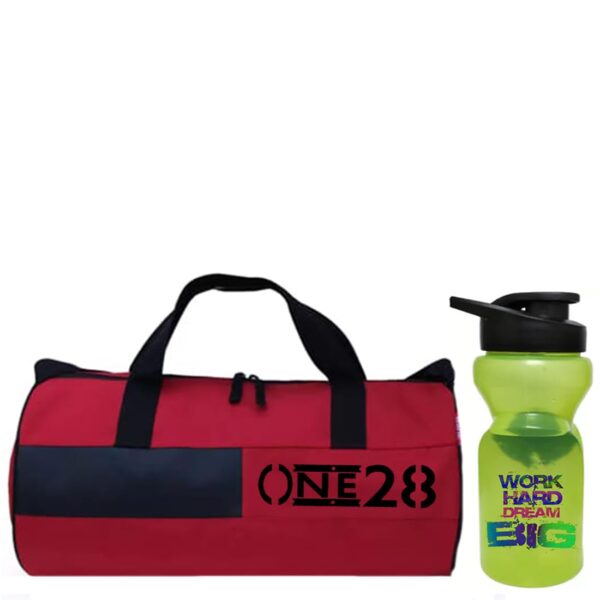 AV Brands Gym Bag Combo for Men ll Gym Bag and Life is A Sport Bottle ll Gym Bag Bottle Combo ll Gym & Fitness Kit (Green)