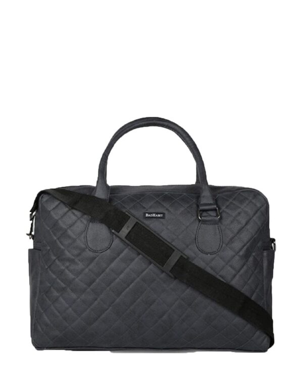 Bad Habit Men Synthetic 11 18 Grey Quilted Duffel Bag