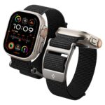 Spigen Dura Pro Flex Strap Designed For Apple Watch Ultra 2/Ultra 49mm, Series 10 46mm, 9/8/7 45mm, SE2/SE/6/5/4 44mm, 3/2/1 42mm - Black